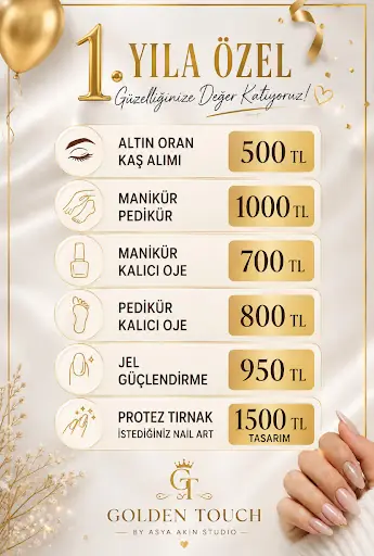 BORNOVA GÜZELLİK VE TIRNAK SALONU | Golden Touch By Asya Akın Studio fotoğraf 1