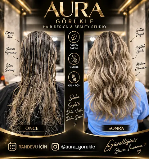 GÖRÜKLE BAYAN KUAFÖRÜ FATMA UFUK & SABRİ UFUK GÖRÜKLE'DE PROFESYONEL İLK VE TEK BAYAN KUAFÖRÜ AURA GÖRÜKLE HAIR DESIGN STUDIO fotoğraf 1